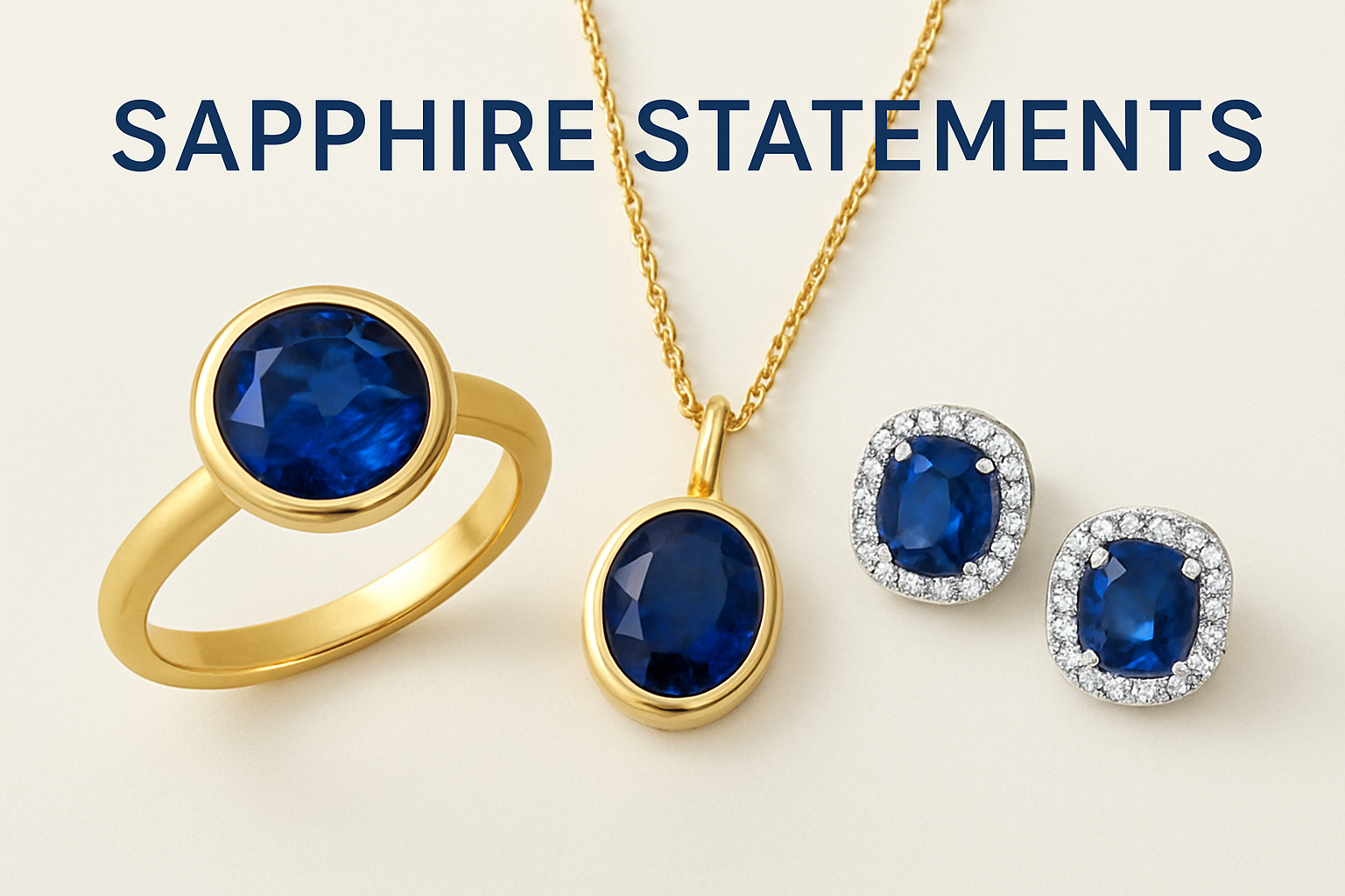 Sapphire Statements: Deep Blue Elegance in Focus