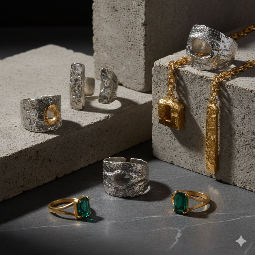 Brutalist Jewelry Explained: Raw Design Meets Modern Luxury