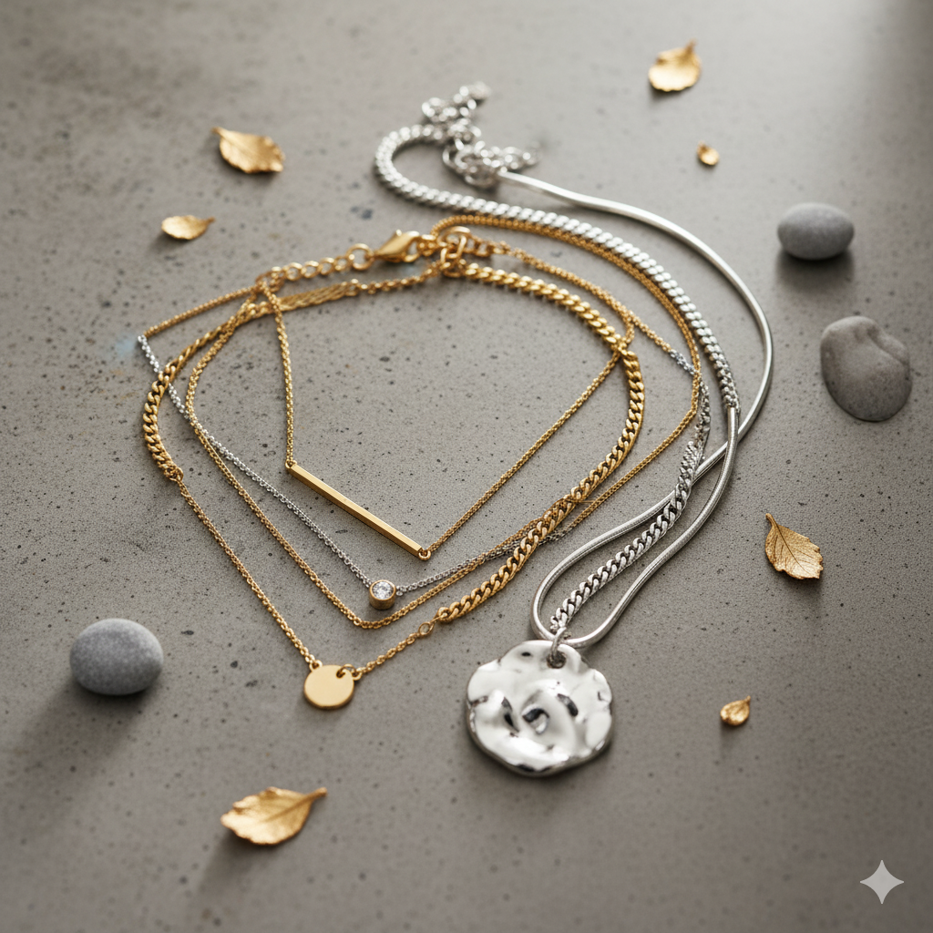 Layered Necklines: Mastering the Stacked Necklace Look