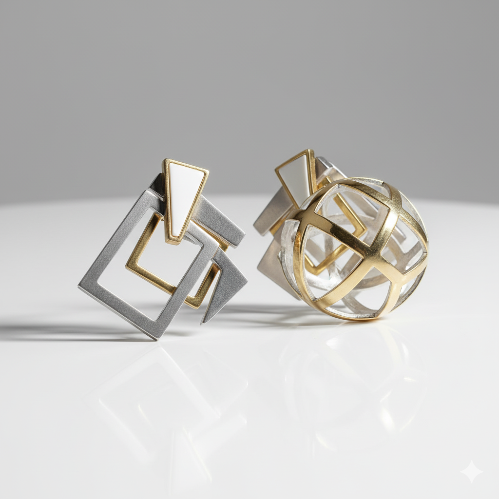 Architectural Earrings: Modern Geometry in Fine Design