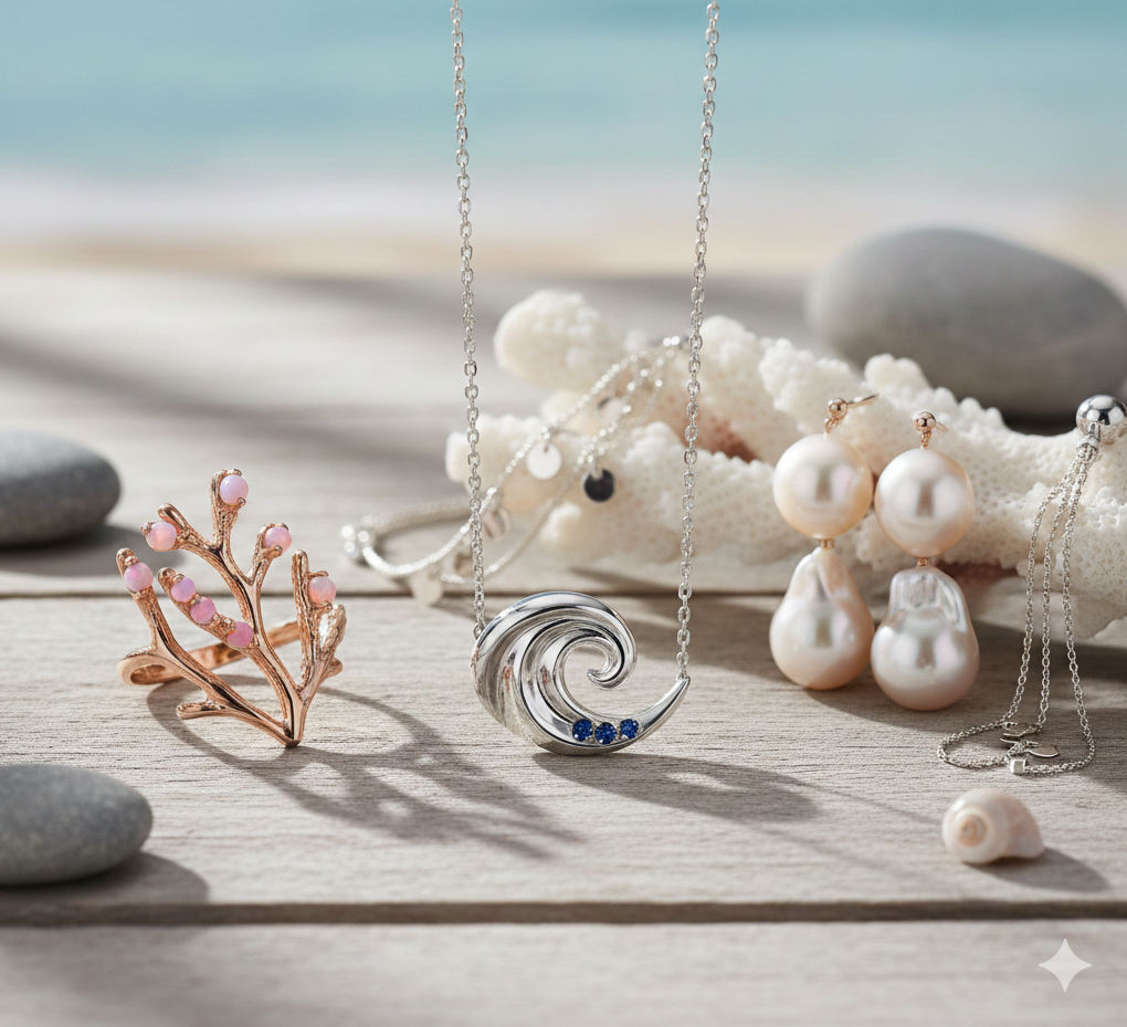 Oceanic Inspirations: Coral, Pearl & Wave Motifs Rising in Jewelry