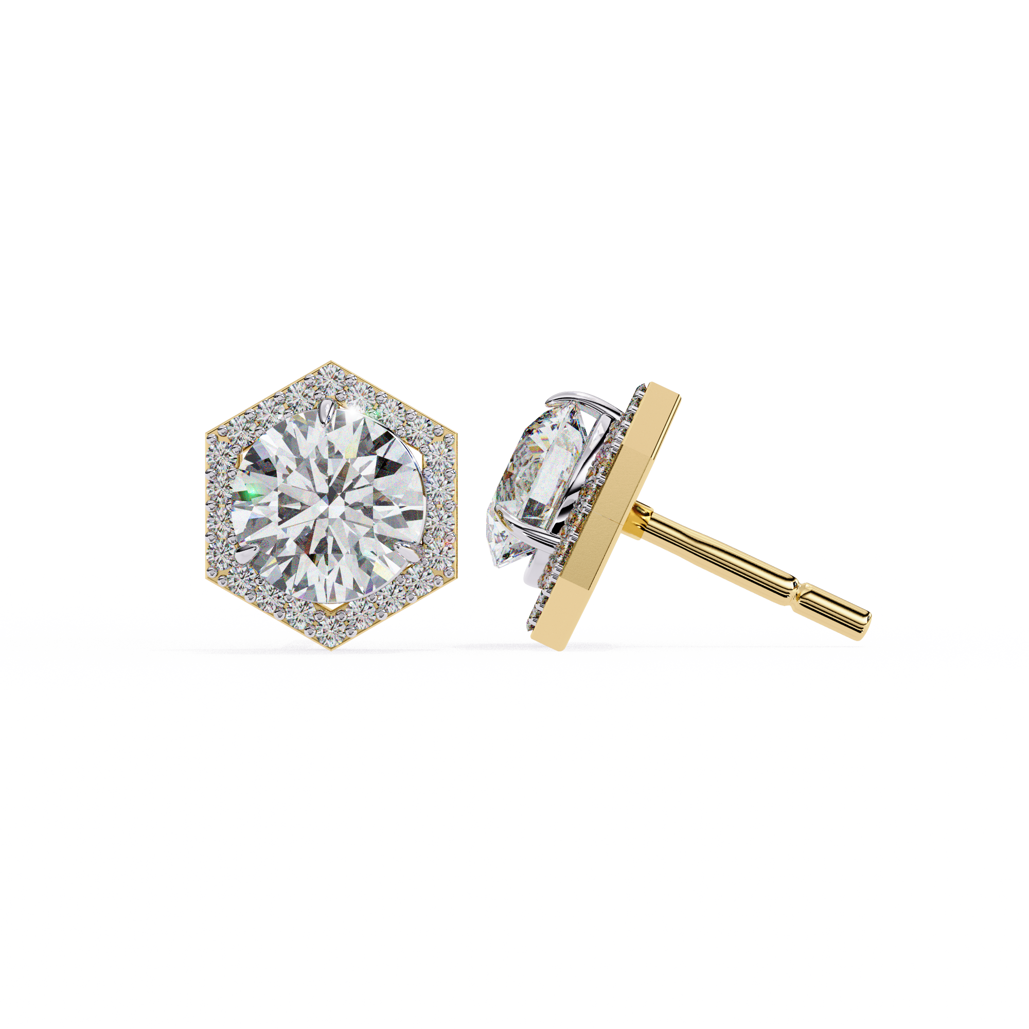 The Hexa Halo Earrings