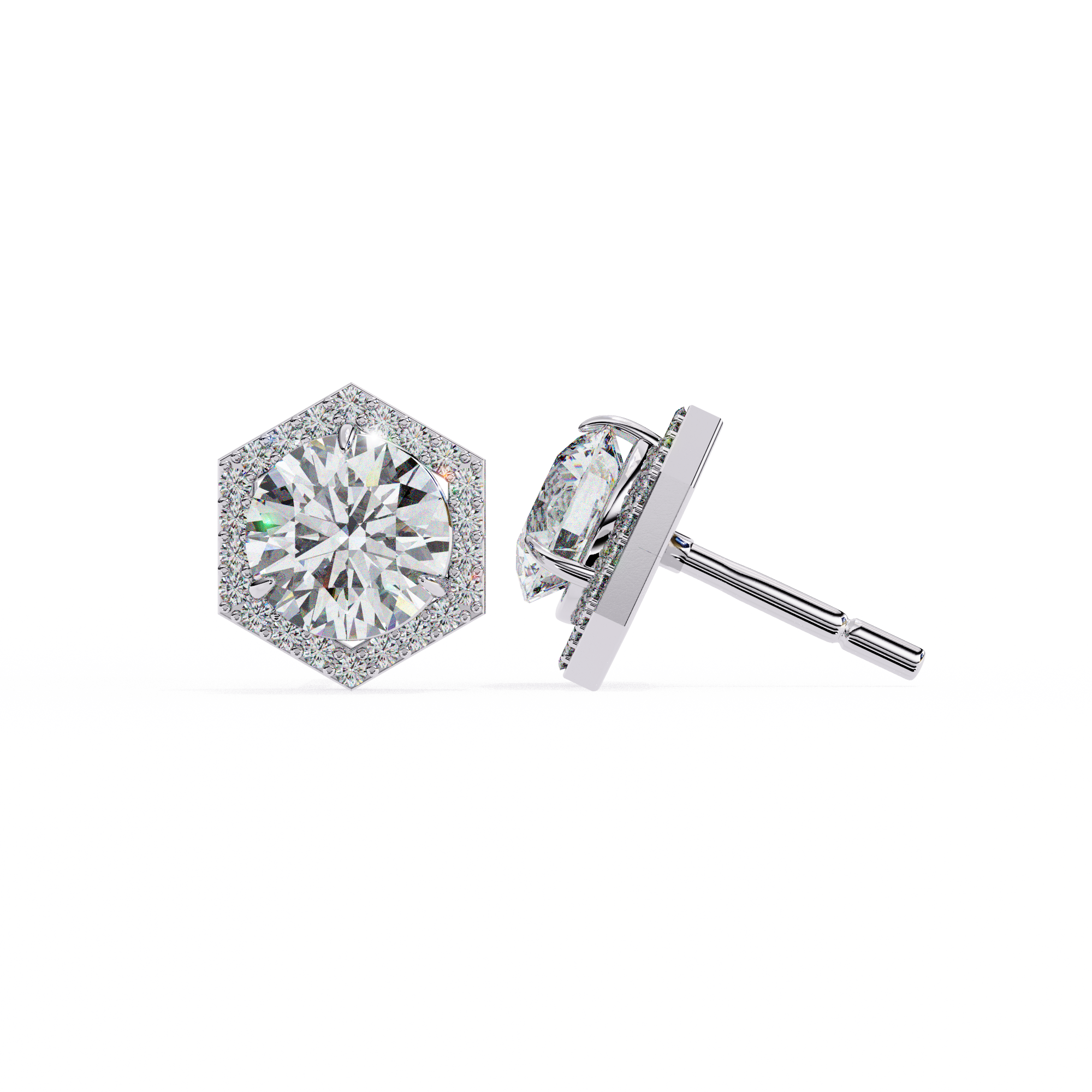 The Hexa Halo Earrings