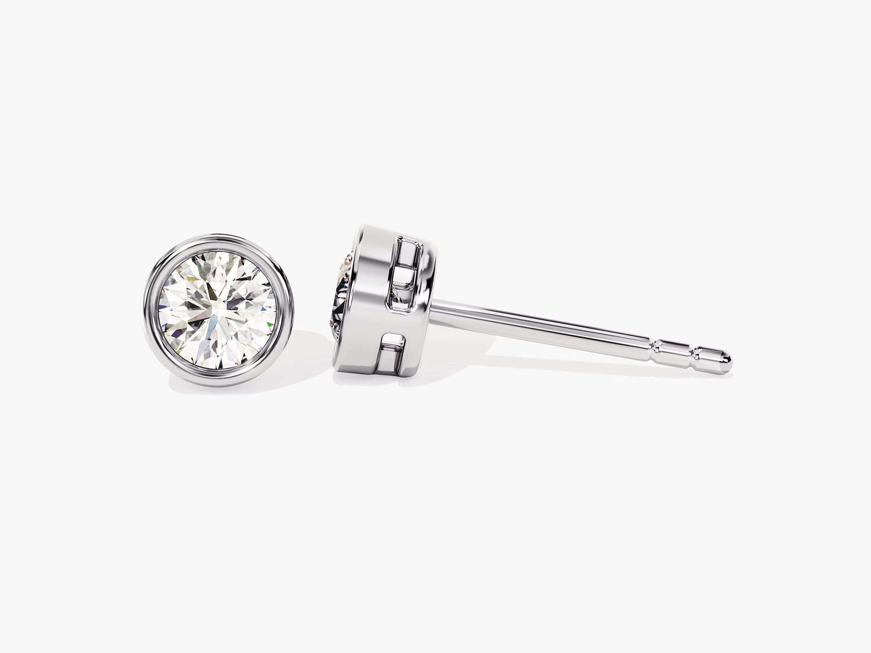 The Moissanite Bezel Studs