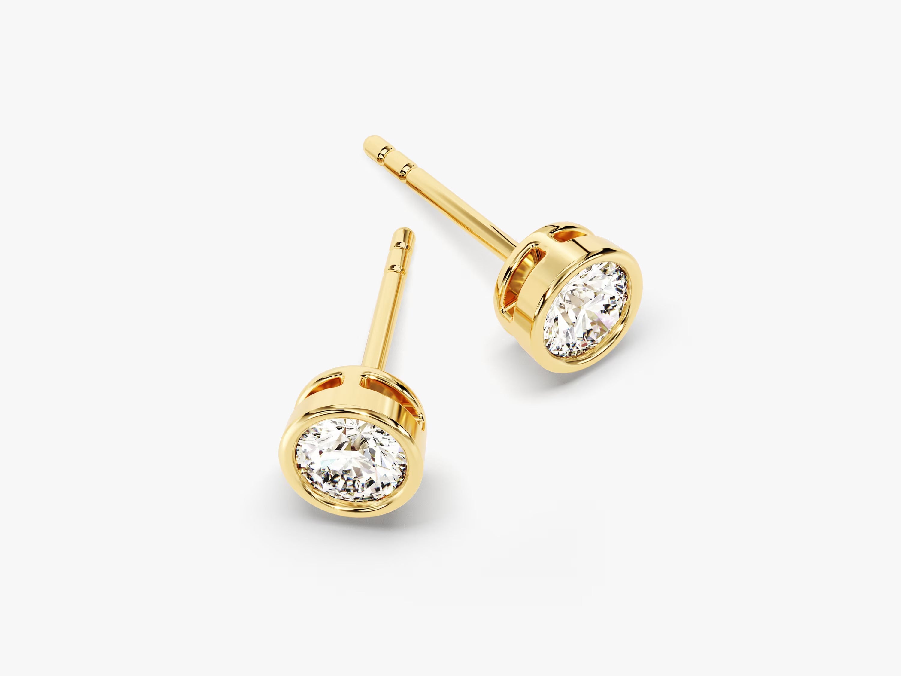 The Moissanite Bezel Studs