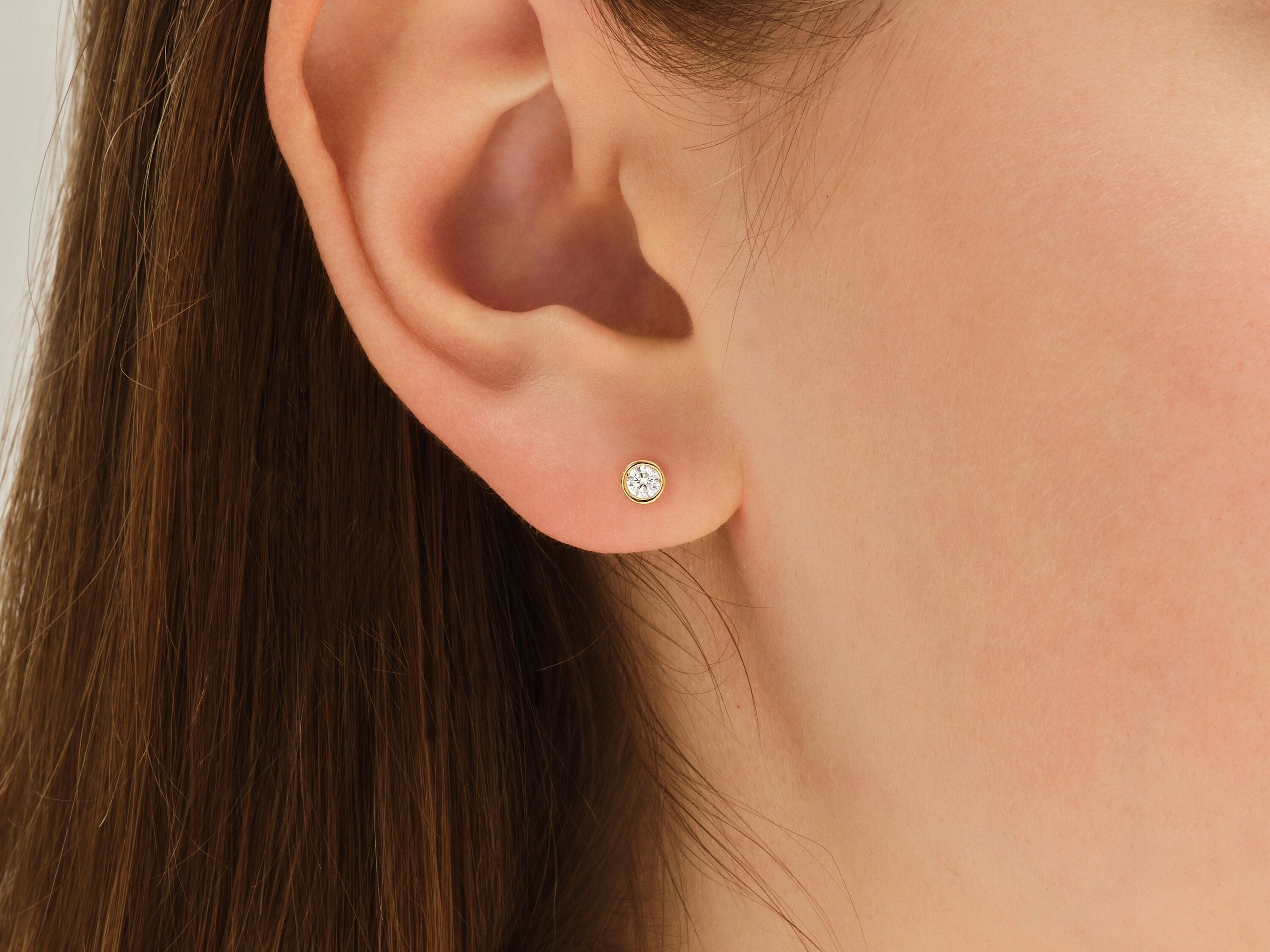 The Luxe Bezel Studs